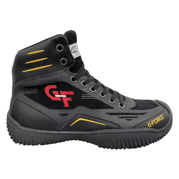 PIT CREW RACING SHOES BLACK MENS SIZE 10 / WOMENS 12 RJS RACING EQUIPMENT