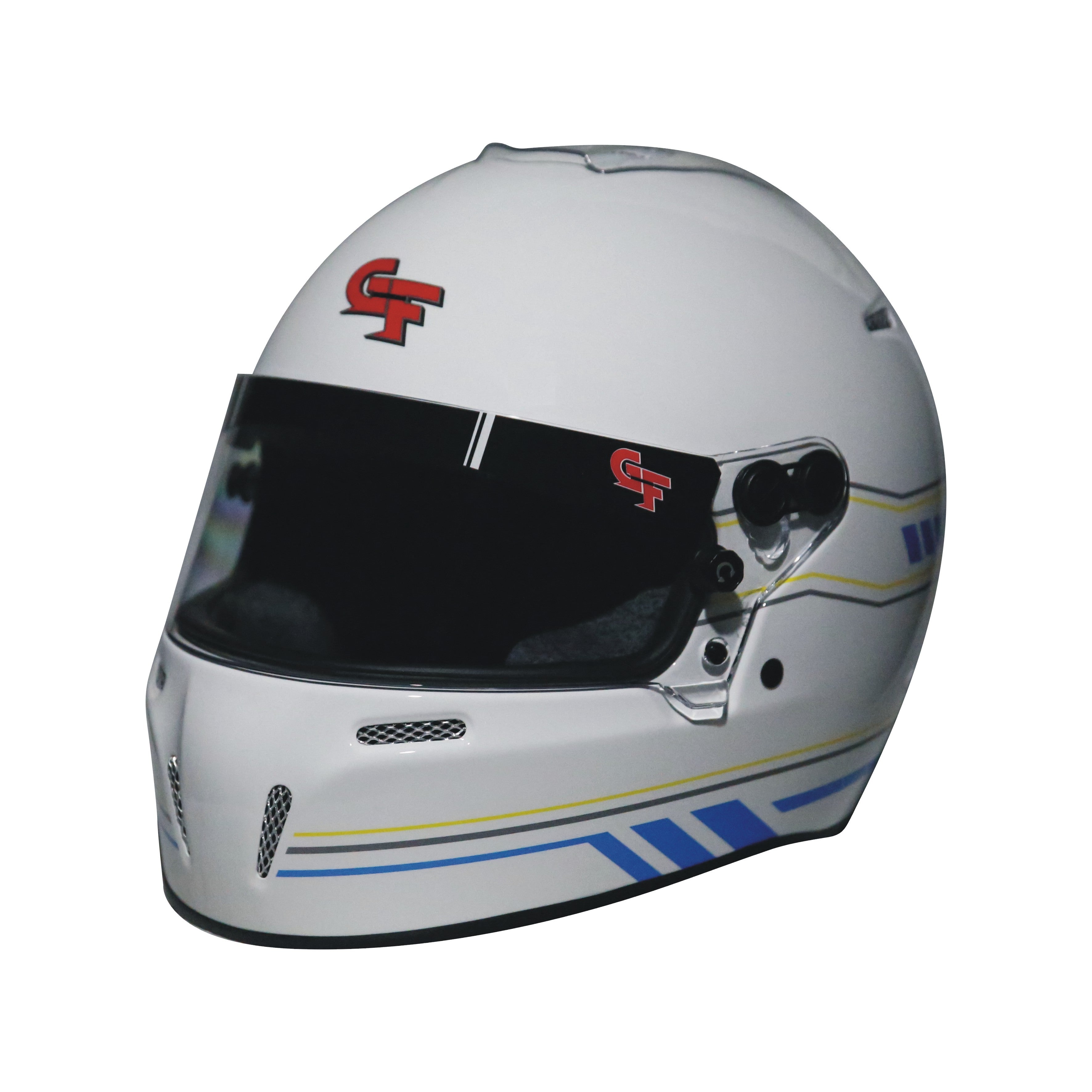 G-FORCE 14102XLGW1 Helmet, Nighthawk Graphics SA2020, Extra Large, White/Blue