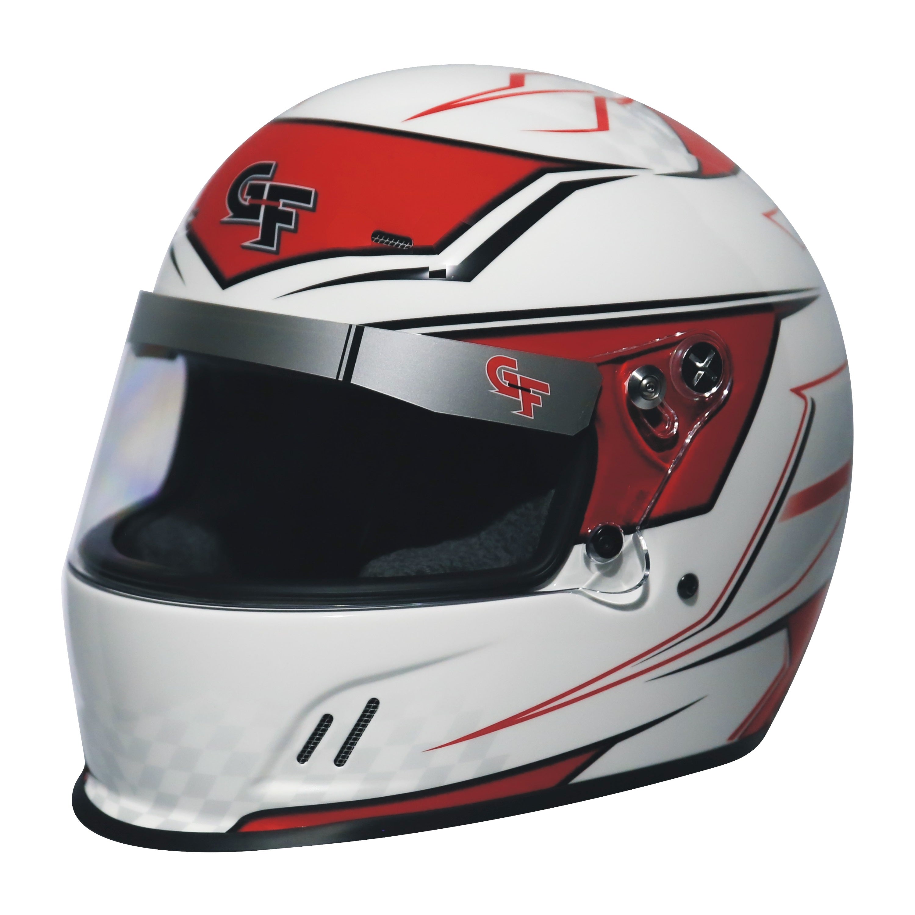 g force animated series motorcycle helmet G-Force 13402LRGRD Helmet, CMR Graphics, Large, White/Red