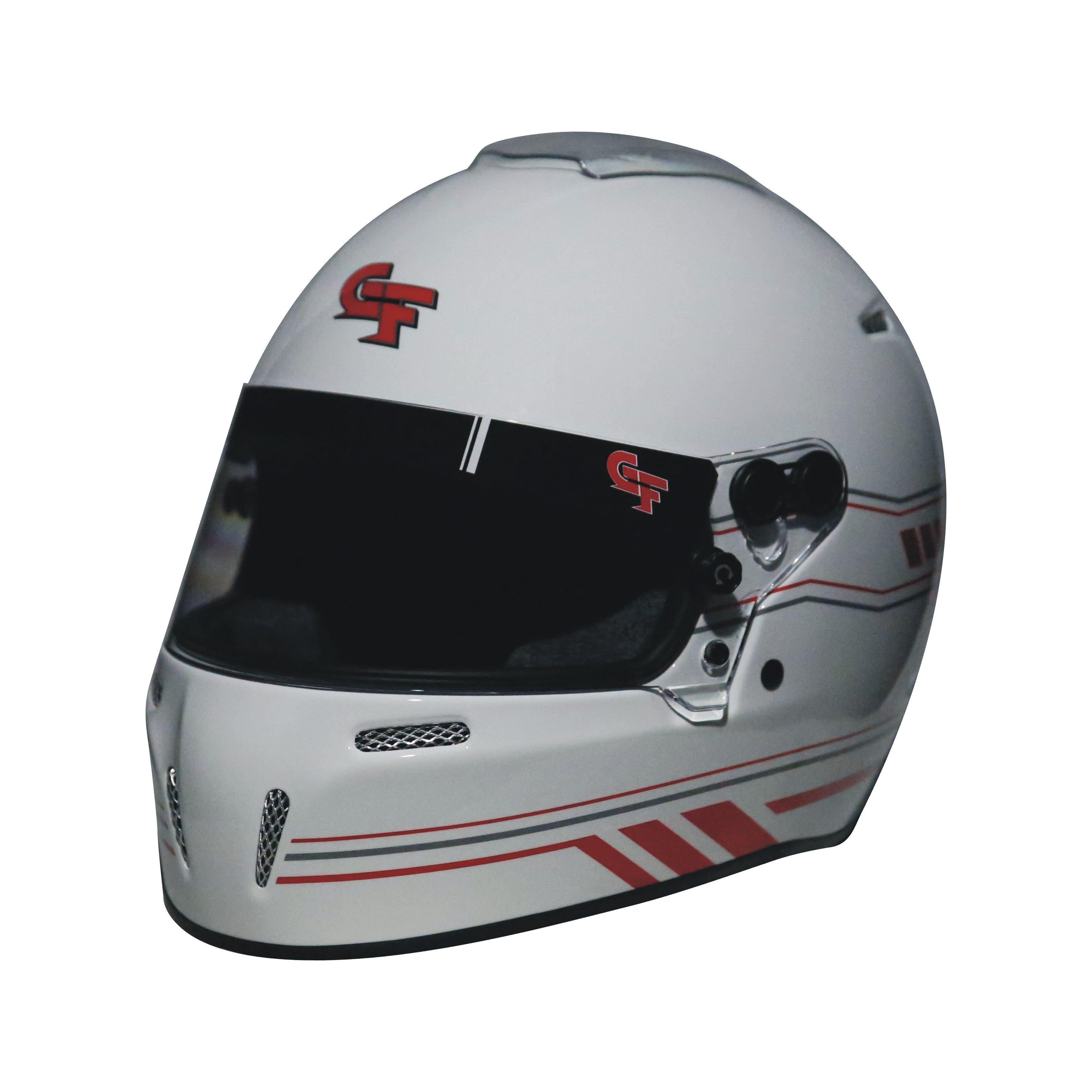 g force motorcycle helmets G-FORCE 14102XXLW2 Helmet, Nighthawk Graphics SA2020, 2XL, White/Red